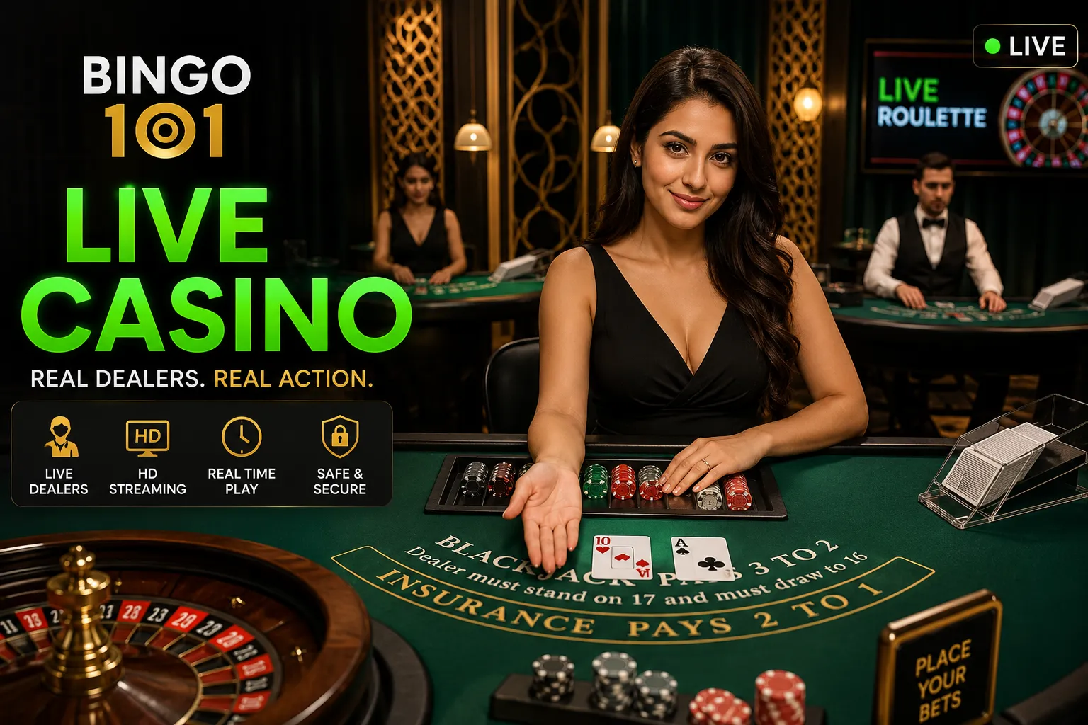 Live Casino at Bingo 101